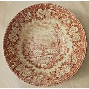 H Aynsley & Co Ltd England's Heritage Ironstone Bowl and Platter Vintage Red